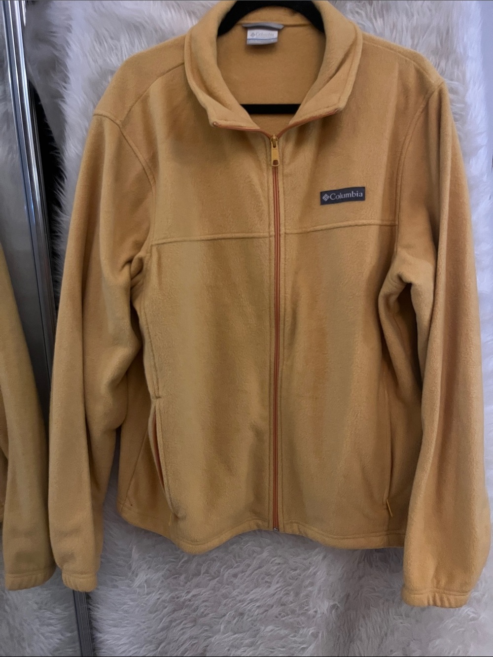 Columbia Yellow Full-Zip Men's Fleece Jacket